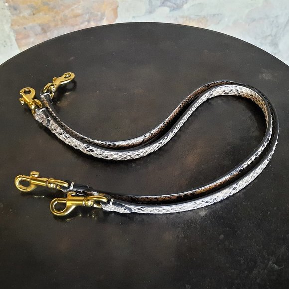 Coach Snakeskin Shoulder Bag in Black and Tan - Picture 10 of 11